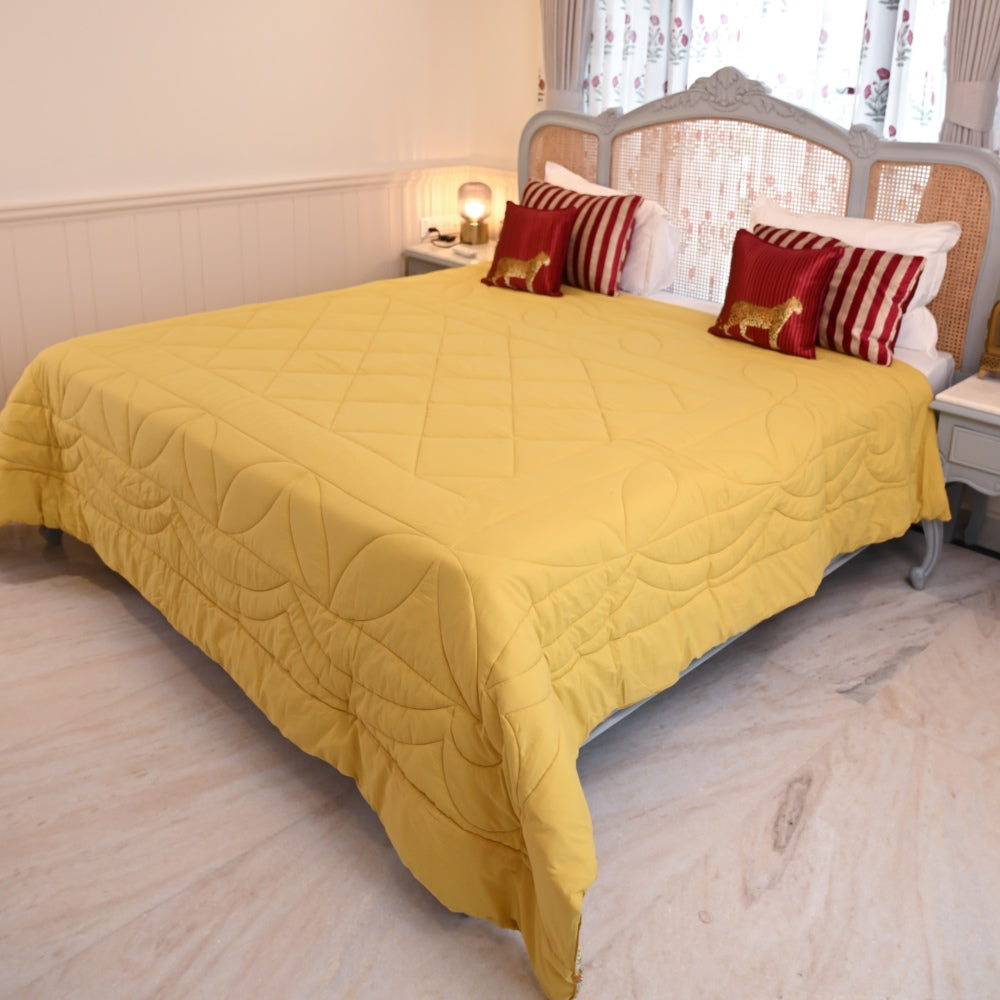 Marigold Handblock Printed Quilt