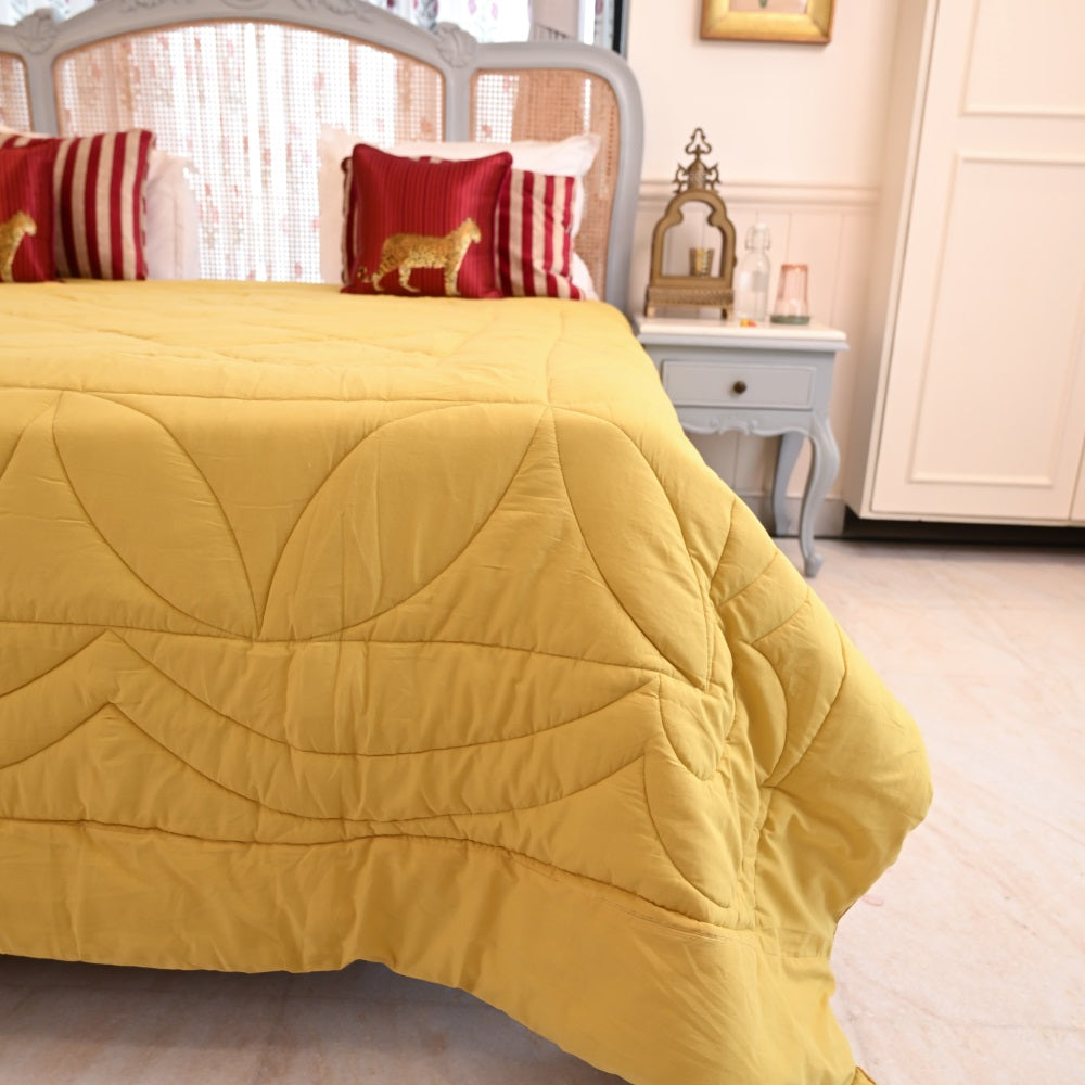 Marigold Handblock Printed Quilt