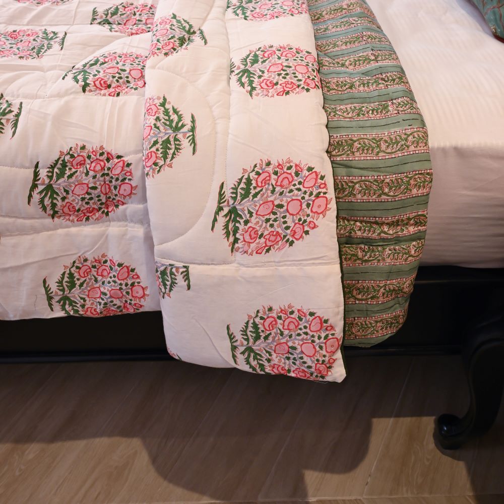 Dhara Handblock Printed Quilt