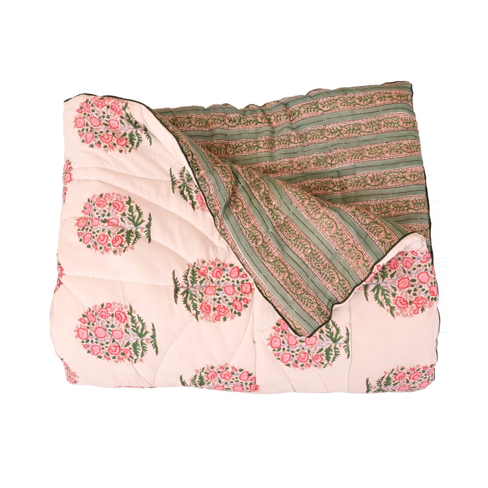 Dhara Handblock Printed Quilt