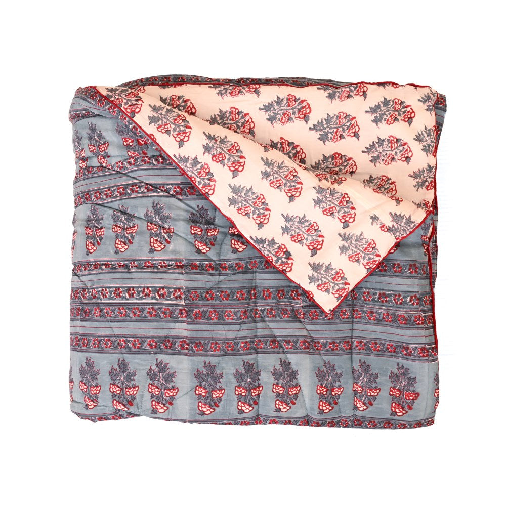 Blue Handblock Printed Quilt