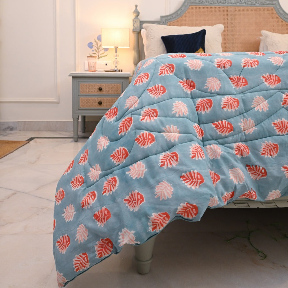 Aasma Handblock Printed Quilt