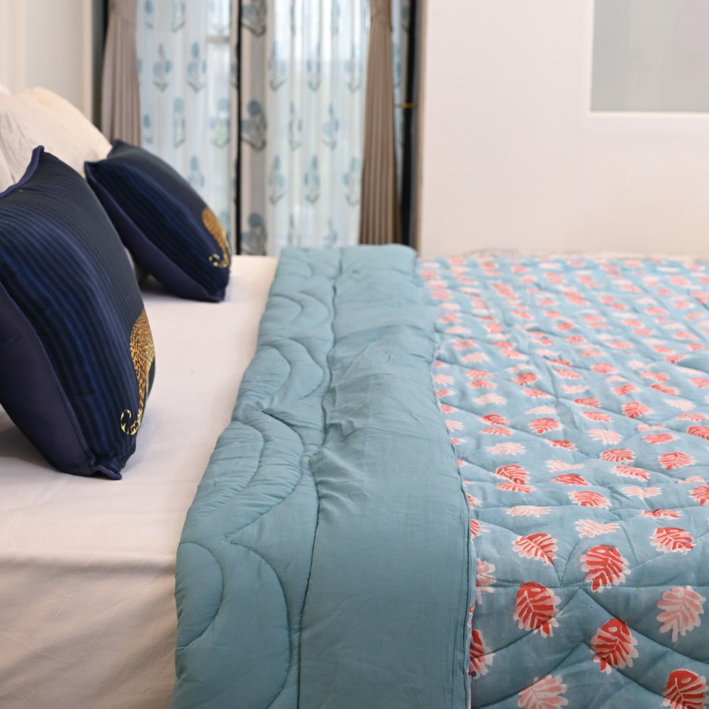 Aasma Handblock Printed Quilt