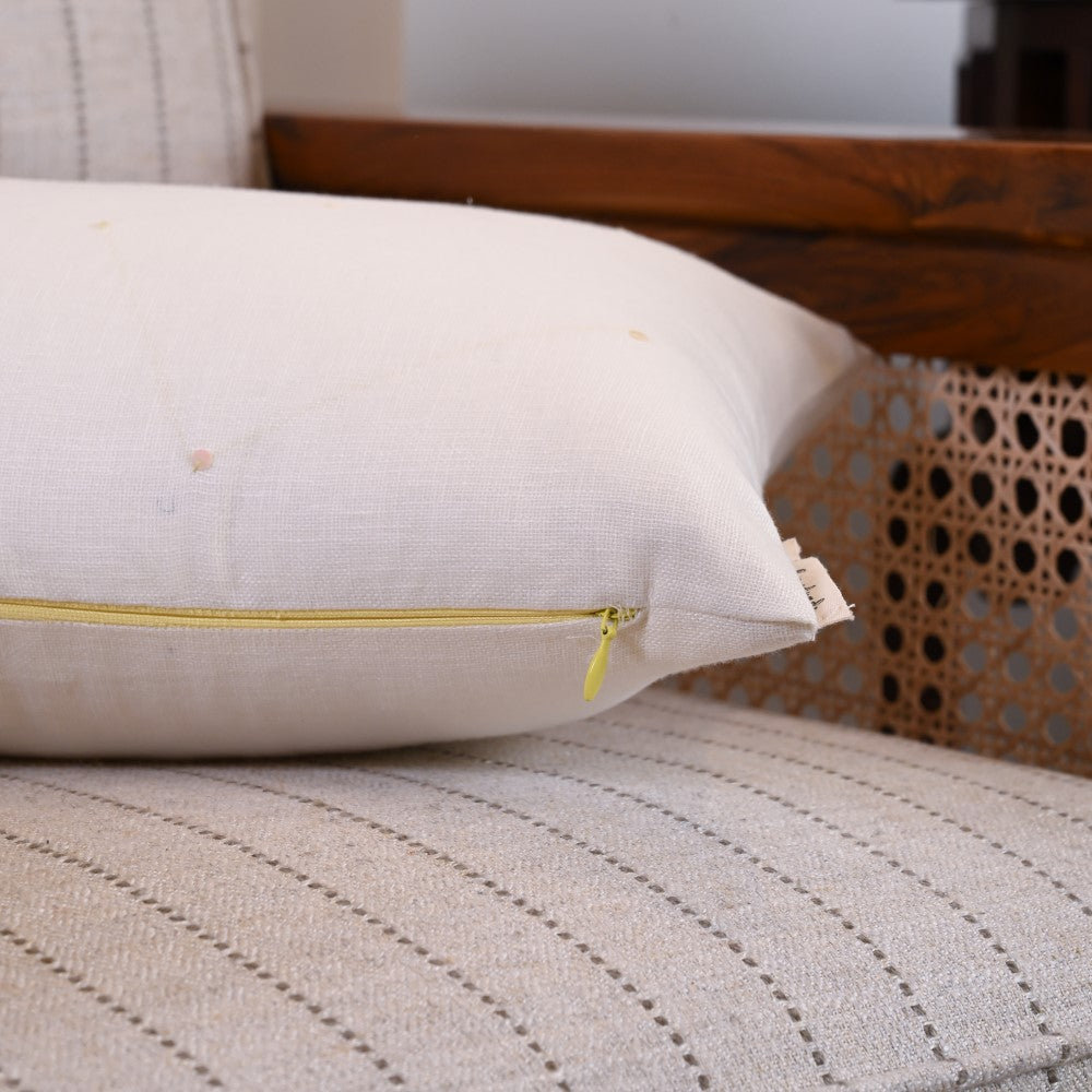 Floral Detailing Hand Embroidered Cushion Cover