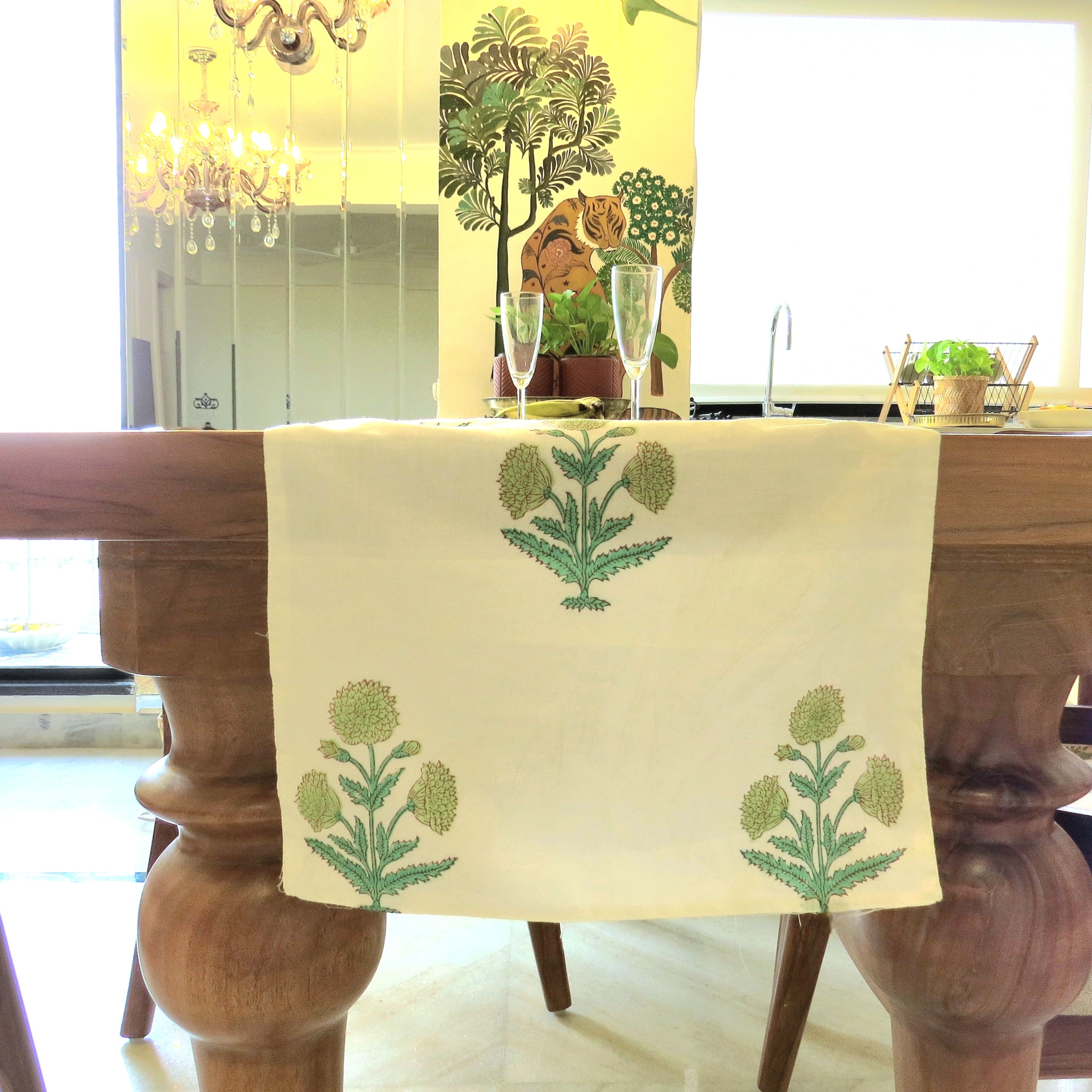 Marigold Handblock Printed Table Linen