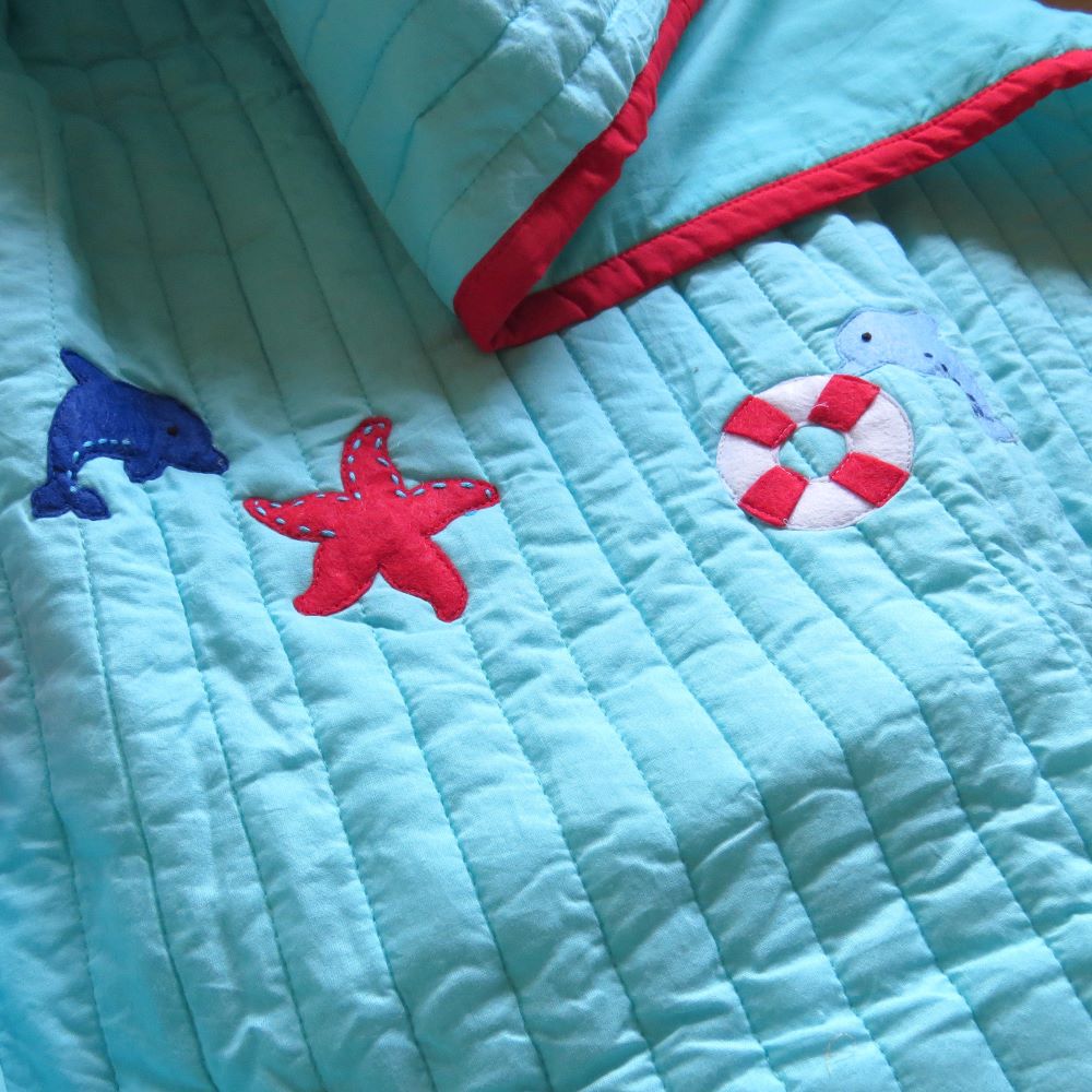 Marine Handcrafted Baby Quilt