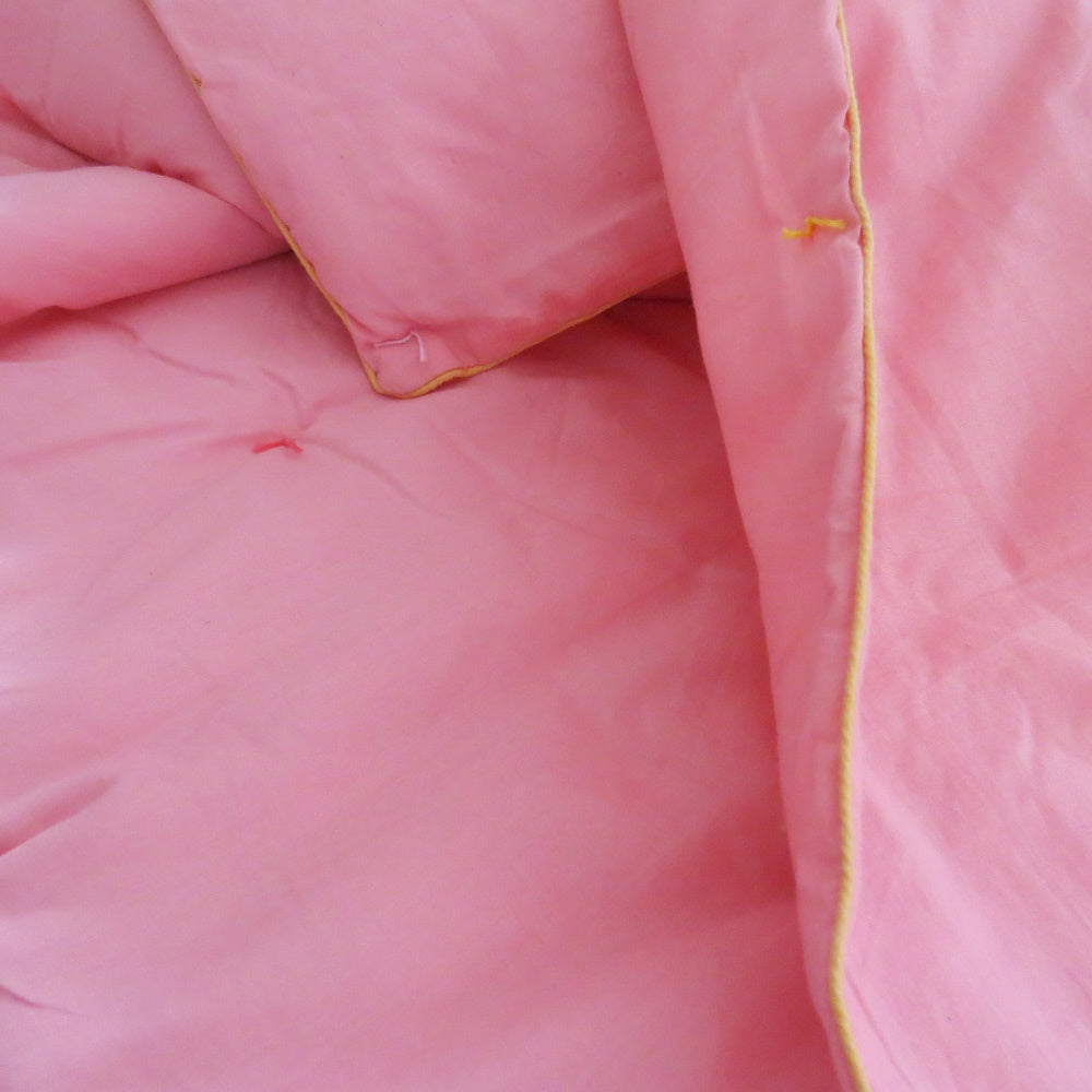 Pink Hand Embroidered Baby Quilt