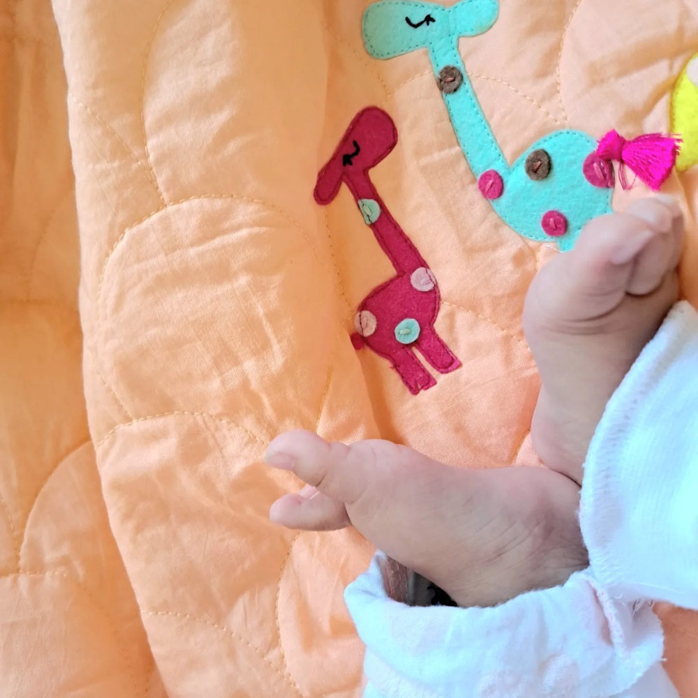 Jungle Safari Handcrafted Baby Quilt